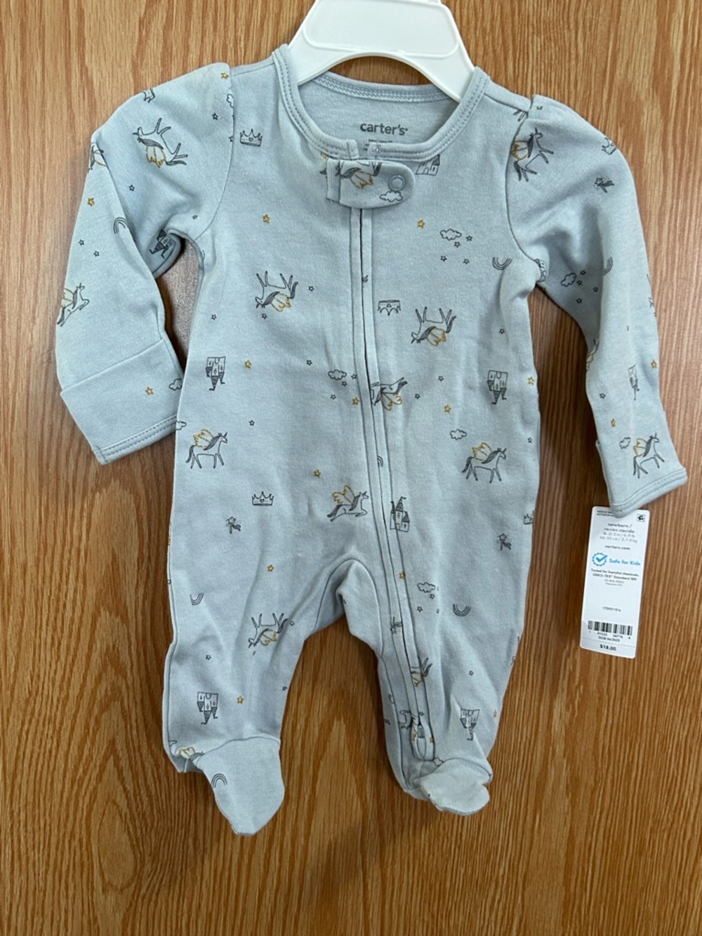 New Blue Pegasus/Unicorn Print Pajamas